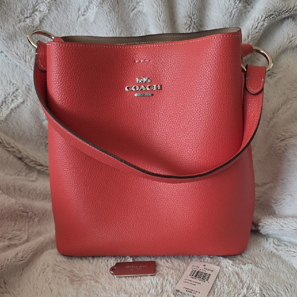 Coach Coral Leather Shoulder Bag
